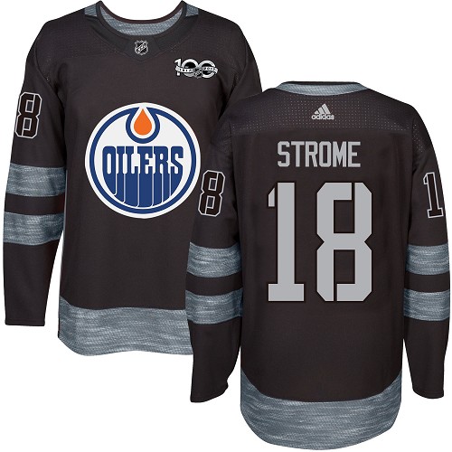 Adidas Oilers #18 Ryan Strome Black 1917-100th Anniversary Stitched NHL Jersey - Click Image to Close